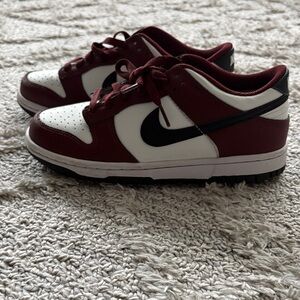 Nike Kids' Burgundy and White Sneakers